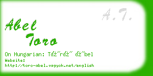 abel toro business card